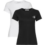 Svarta Kortärmade Kortärmade T-shirts från Calvin Klein Jeans 2 delar i Storlek XS 