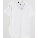 Vita V-ringade T-shirts från HUGO BOSS BOSS Black 2 delar i Storlek L med V-ringning för Herrar 