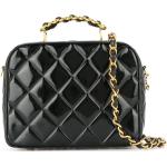 Vintage Hållbara Svarta Handväskor i skinn från Chanel i Läder för Damer 