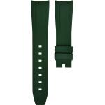Gröna Strap Klockarmband med Gummiarmband i Rostfritt Stål för Flickor 