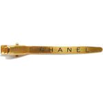 Franska Hållbara Guldiga Hårspännen från Chanel för Damer 