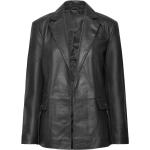 2Nd Ember - Vogue Leather Blazers Single Breasted Blazers Black 2NDDAY