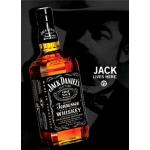 3D-affisch Jack Daniels flaska med MDF-ram