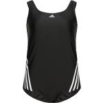 Randiga Svarta Tävlingsbaddräkter från adidas Sportswear i Storlek 3 XL för Damer 