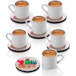 Vita Kaffemuggar 6 delar för 6 personer i Porslin 