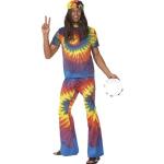 Flerfärgade Hippie maskeradkläder i Storlek M 