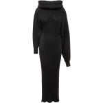 Eleganta Maxilånga Svarta Stickade klänningar Asymmetriska från A.W.A.K.E. MODE på rea för Damer 