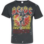 Gråa Kortärmade AC/DC Kortärmade T-shirts för Herrar 