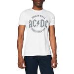 Rockiga Vita AC/DC T-shirts med tryck i Storlek L i Bomull för Herrar 