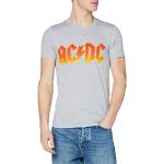 Gråa AC/DC T-shirts med tryck i Storlek S för Herrar 