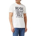 Rockiga Vita AC/DC T-shirts med tryck i Storlek XL i Bomull för Herrar 