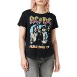 Rockiga Svarta AC/DC Band t-shirts i Storlek XS för Damer 