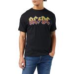 Rockiga Svarta AC/DC T-shirts stora storlekar i Storlek S för Herrar 