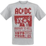Gråa AC/DC Band t-shirts i Storlek XXL i Bomull för Herrar 