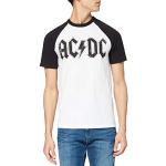 AC/DC Logo T-shirt för män, Vit (vit/svart), XL