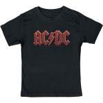 Svarta AC/DC T-shirts för barn i Storlek 92 i Bomull 
