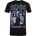 Svarta AC/DC T-shirts med tryck i Storlek XXL för Herrar 