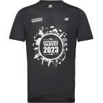 Svarta Kortärmade Kortärmade T-shirts från New Balance i Storlek S 
