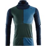 Aclima Mens Warmwool Hood Sweater W/zip (blå (navyblazer/greeng/coastalfjord) Large)