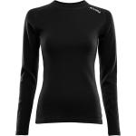 Aclima Womens WarmWool Crew Neck Shirt (Svart (JET BLACK) Large)