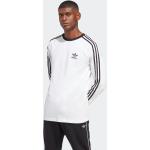 Vita Långärmade Långärmade T-shirts från adidas Adicolor i Storlek XS med Rund ringning i Bomull för Herrar 