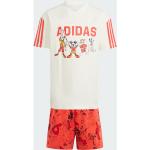 Adidas Adidas Adidas X Disney Mickey Mouse T-shirt Set Träningskläder OFF White / Bright RED Off vit / bright red