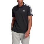 Adidas Aeroready Essentials Piqué Embroidered Small Logo 3-stripes Short Sleeve Polo Shirt Svart S / Regular Man