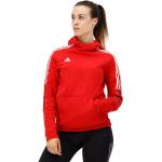 Röda Tränings hoodies från adidas Tiro på rea i Storlek XS i Fleece för Damer 