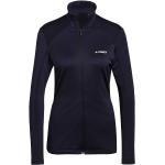 Blåa Tränings hoodies från adidas på rea i Storlek M i Material som andas i Fleece för Damer 