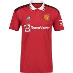 Randiga Manchester United Fotbollströjor från adidas i Storlek M i Material som andas för Herrar 