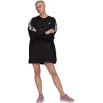 Sportiga Randiga Svarta Långärmade Långärmade klänningar från adidas Originals adicolor på rea i Storlek S i Frotté för Damer 