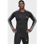 Svarta Långärmade Tränings t-shirts från adidas Techfit i Storlek XL i Mesh för Herrar 
