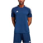 Blåa Kortärmade Fotbollströjor från adidas Tiro 23 på rea i Storlek L för Herrar 