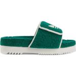 Gröna Sandaletter från Gucci med Kardborreknäppning för Damer 