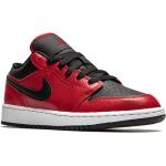 Röda Låga sneakers från Nike Air Jordan 1 med Snörning med rundad tå i Läder för Damer 
