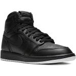 Svarta Höga sneakers från Nike Air Jordan 1 med rundad tå i Läder för Pojkar 