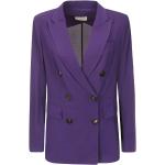 Alberto Biani Georgette Double-Breasted Jacket Purple, Dam