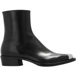 Svarta Ankle-boots från Alexander McQueen med spetsig tå med Klackhöjd 3cm till 5cm i Kalvskinn för Herrar 