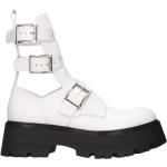Vita Ankle-boots i Läder för Damer 