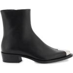 Punkiga Svarta Ankle-boots från Alexander McQueen på rea med Dragkedja i Läder för Herrar 