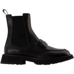 Punkiga Svarta Ankle-boots från Alexander McQueen på rea med rundad tå i Kalvskinn för Herrar 