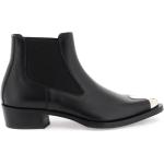 Punkiga Svarta Ankle-boots från Alexander McQueen på rea i Kalvskinn för Herrar 