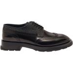 Svarta Brogue-skor från Alexander McQueen på rea med rundad tå i Läder för Herrar 