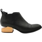 Hållbara Svarta Ankle-boots i storlek 37,5 i Läder för Damer 