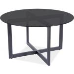 Svarta Glassoffbord från Skånska Möbelhuset med diameter 80cm i Metall 