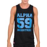 Svarta Ärmlösa T-shirts stora storlekar från Alpha Industries Inc. på rea i Storlek 3 XL för Herrar 