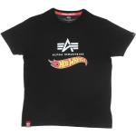 Streetwear Svarta T-shirts från Alpha Industries Inc. för Herrar 
