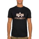 Svarta Kortärmade Kortärmade T-shirts från Alpha Industries Inc. på rea i Storlek M i Bomull för Herrar 