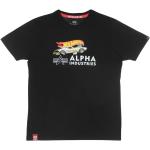 Streetwear Svarta T-shirts från Alpha Industries Inc. för Herrar 