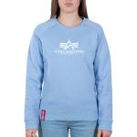 Blåa Skolstarts Tränings hoodies från Alpha Industries Inc. på rea i Storlek M för Damer 